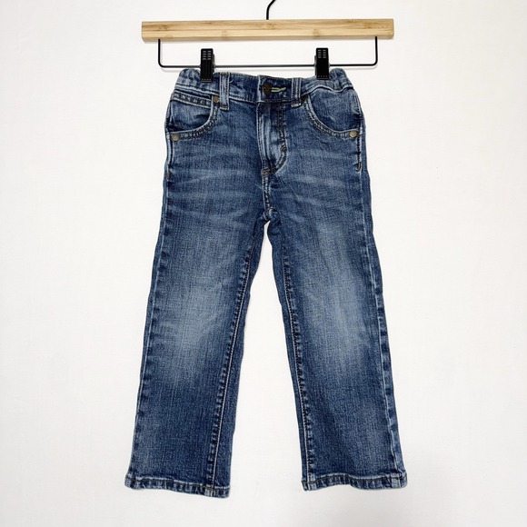 Wrangler Other - Wrangler Retro Slim Straight Jeans Boy Size 4 Regular Straight Medium Wash Denim